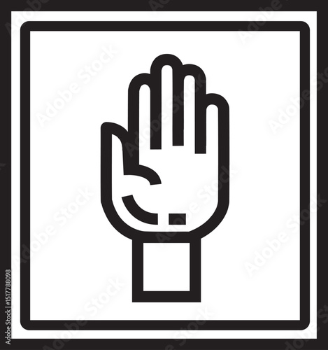 Stop or Halt Stroke Illustration. Editable Clip Art.