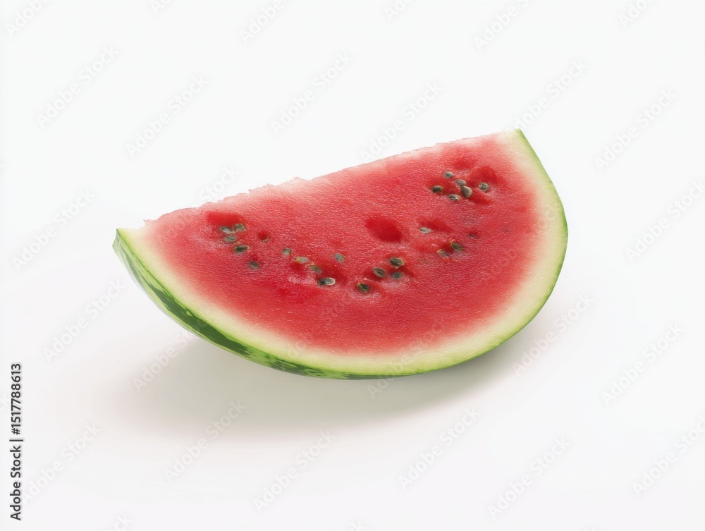 Juicy watermelon slice with seeds on white background
Juicy watermelon slice with seeds on white background