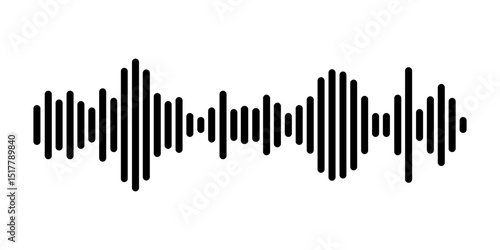 Sound wave voice message audio vector eps10