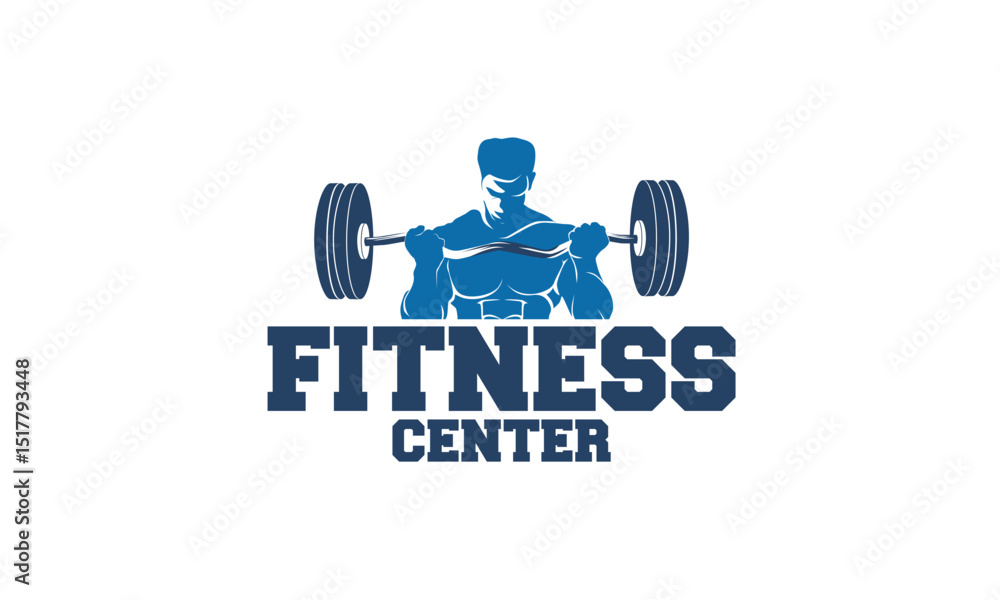 Strong figure lifting a barbell, a fitness center . Strong figure lifting a barbell, a fitness center .