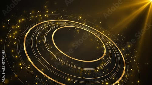 Wallpaper Mural Golden glitter circle sparkling light. Christmas particles sparkles ring background. Luxury magic festive effect bokeh Dust trail Event, concert, festival, show, party, Awards, Music festival, stage Torontodigital.ca
