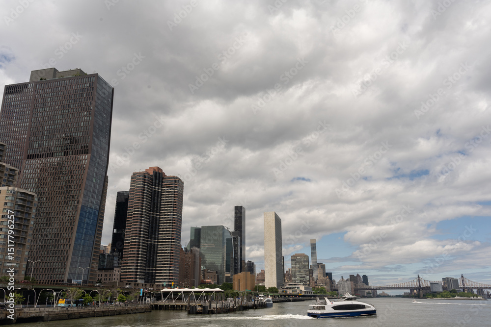Fototapeta premium The Manhattan skyline is an iconic symbol of New York City