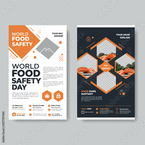 Food Safety Day (WFSD) celebrated on 7 June every year, aims to draw attention and inspire action to help prevent, detect and manage foodborne risks. Vector illustration.