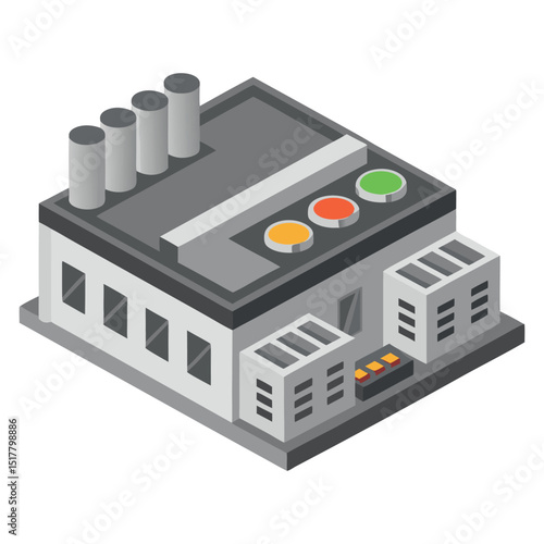 Modern car battery in isometric illustration with labeled terminals, designed for automotive energy storage and power systems, cartoon appearance.