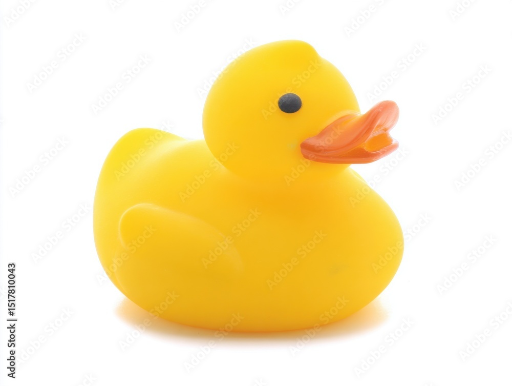 Classic yellow rubber duck toy isolated on white background
Classic yellow rubber duck toy isolated on white background