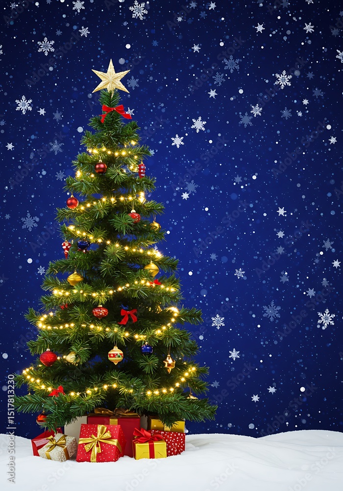 Christmas Eve Glow: A Festive Scene Christmas Eve Glow: A Festive Scene