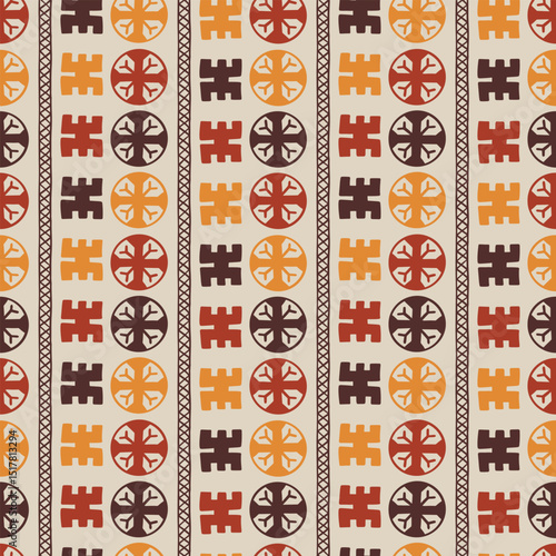Polynesian Hawaiian Tapa Ethnic Seamless Pattern