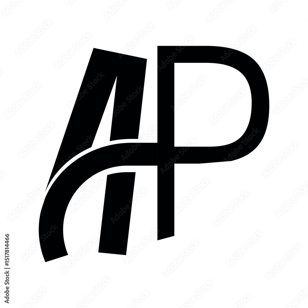 Fototapeta premium Ap letter logo vector icon illustration. 