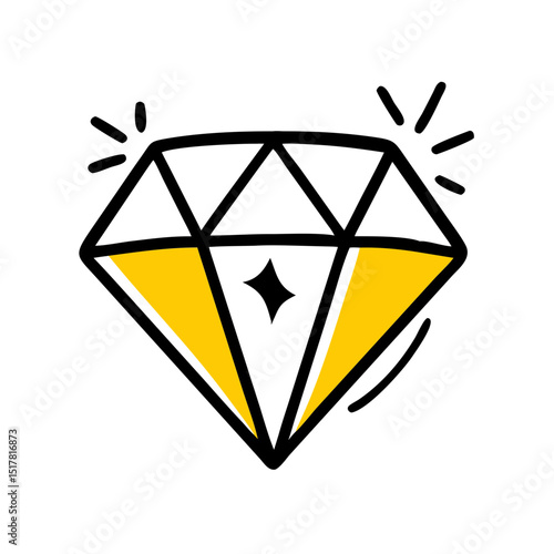 Diamond benefit icon on transparent background for web and graphic design