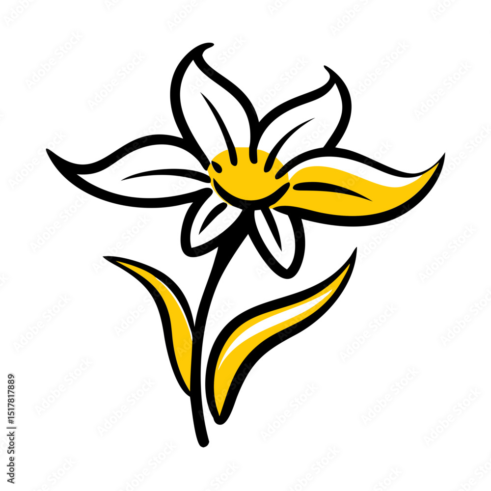 Fototapeta premium Flower on transparent background for web and graphic design