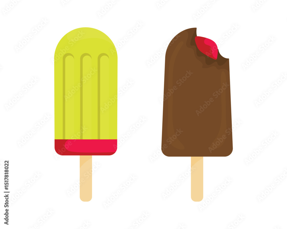 Set tasty ice cream collection Set tasty ice cream collection
