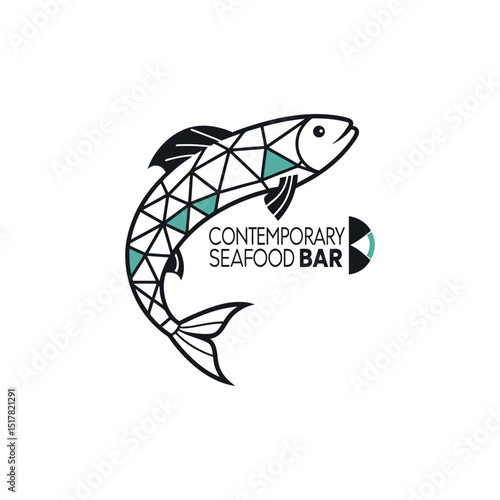 seafood restaurant logo design vector 