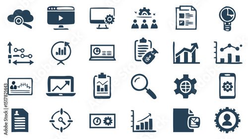 Envisioning strategic growth and optimized performance through insightful analytics revealing opportunities on a black