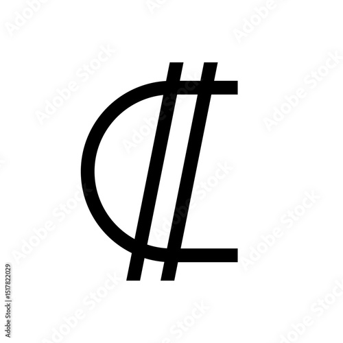 Costa Rica Colon currency isolated icon illustration