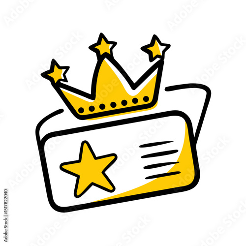 VIP card on transparent background for web and graphic design