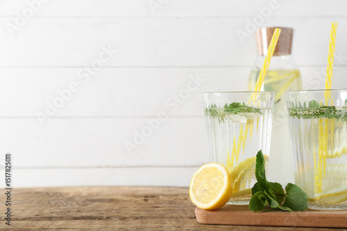 Refreshing lemon mint detox...