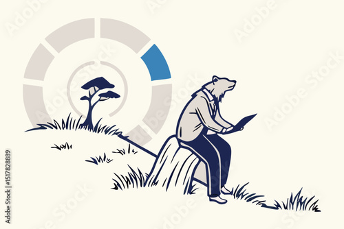 Rating speed meter good, excellent customer feedback review, gauge scale rating concept, businessman skill performance measurer. Flat simple icon - stock vector.