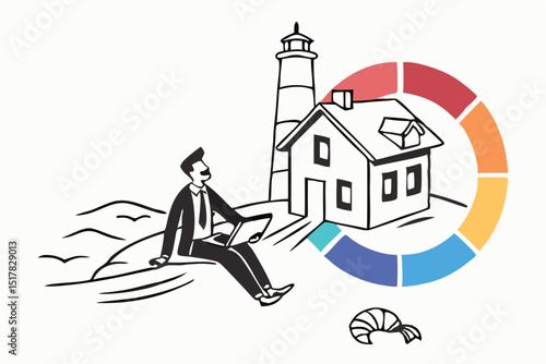 Rating speed meter good, excellent customer feedback review, gauge scale rating concept, businessman skill performance measurer. Flat simple icon - stock vector.