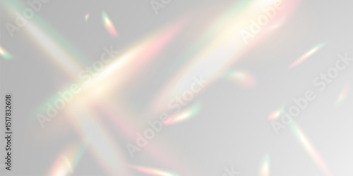 Light effect and zigzag ribbon falling from above on a beam of light, tinsel vector