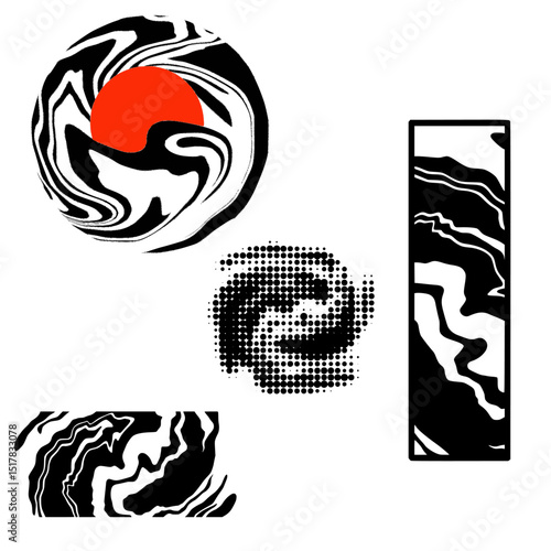Abstract tattoo collection design. illustration EPS10