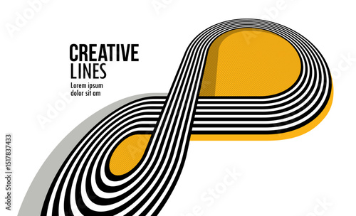 Creative lines vector abstr...