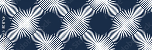 Weaving seamless pattern, traditional wicker lacing handcraft endless abstract background, geometric line weave wallpaper.