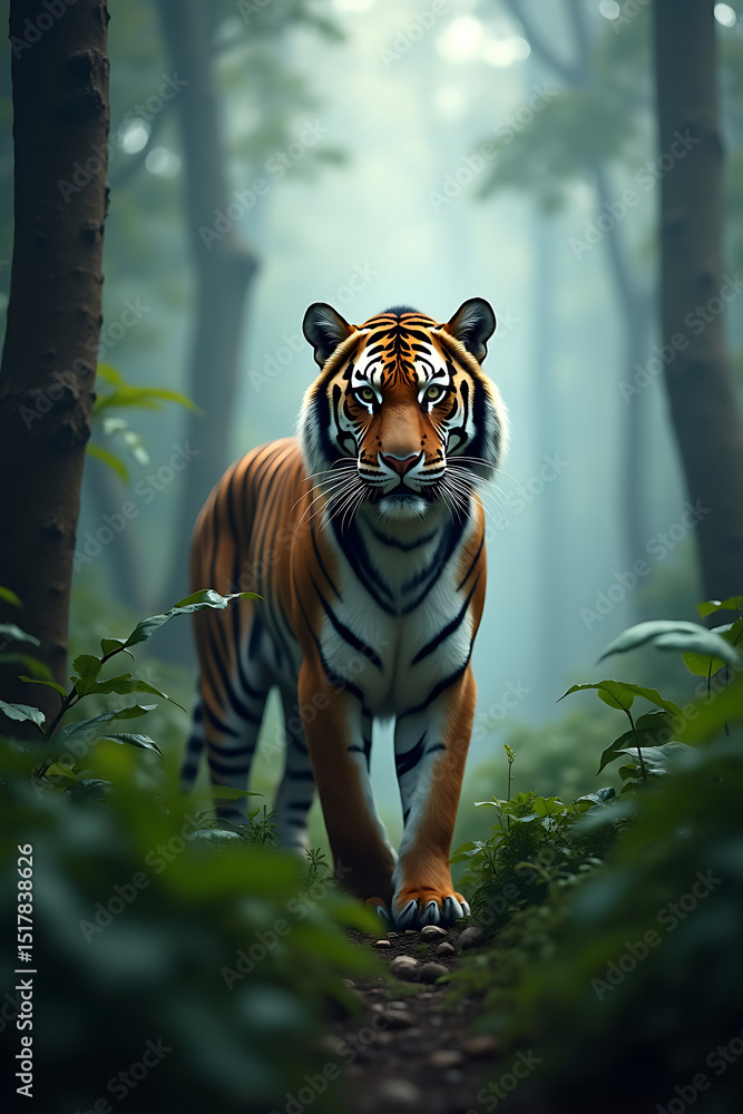 Fototapeta premium tiger in the jungle