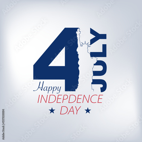 Happy 4th of July Independence Day design social media post