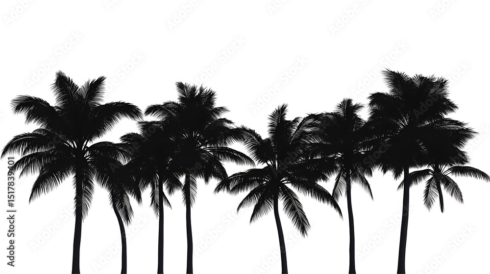 Obraz premium Silhouette of palm trees
