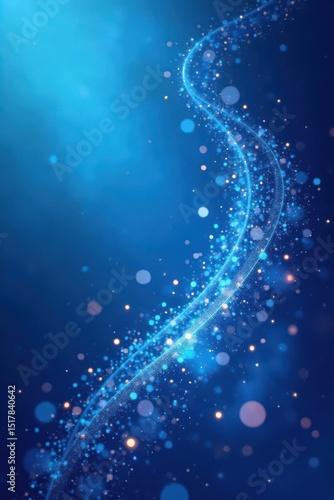 Wallpaper Mural Elegant blue abstract swirls, festive holiday sparkle , winter wonderland, shiny, glitter Torontodigital.ca