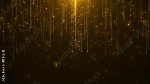 Wallpaper Mural Abstract glittering shiny gold particles falling golden stars. tail particle falling down for new year, Christmas festival, award, celebration glamorous awards ceremony motion background animation Torontodigital.ca