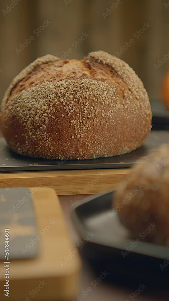 Freshly Baked Artisan Bread Displayed Beautifully and Ready for Enjoyment with Everyone Freshly Baked Artisan Bread Displayed Beautifully and Ready for Enjoyment with Everyone