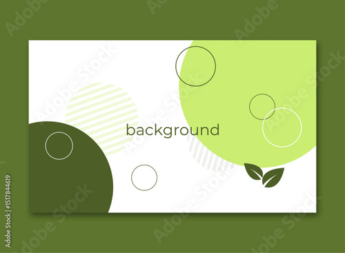 green eco banner on light green background with shadow