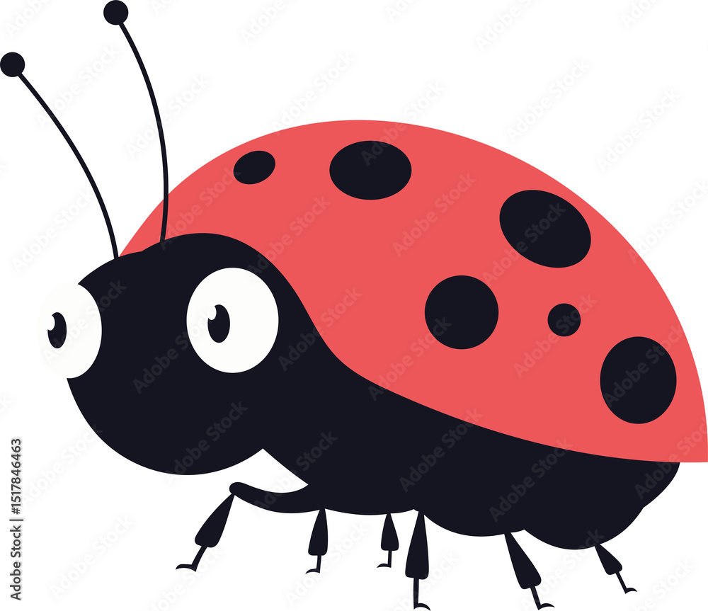 Obraz premium Cartoon Ladybug Illustration