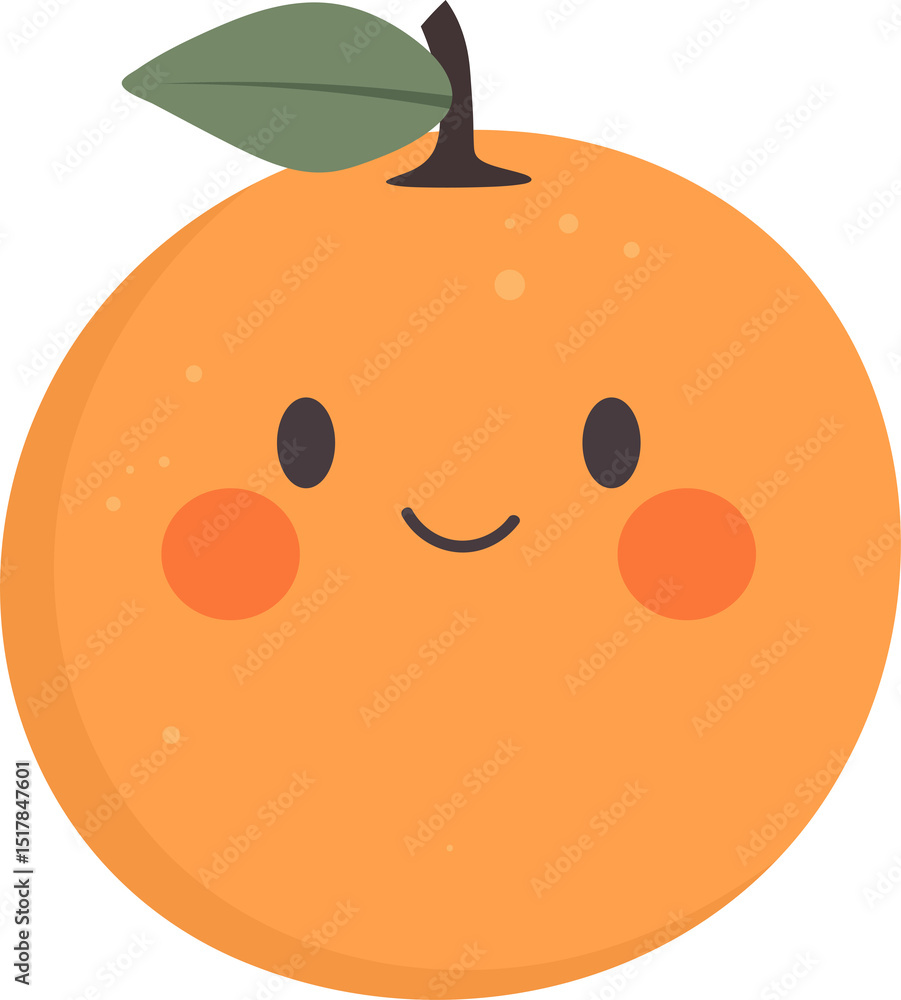 Cute kawaii orange fruit clipart design illustration Cute kawaii orange fruit clipart design illustration