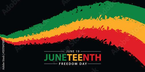 Juneteenth Emancipation Day. American holiday celebration of freedom, June 19. African-American history and heritage. Vector illustration