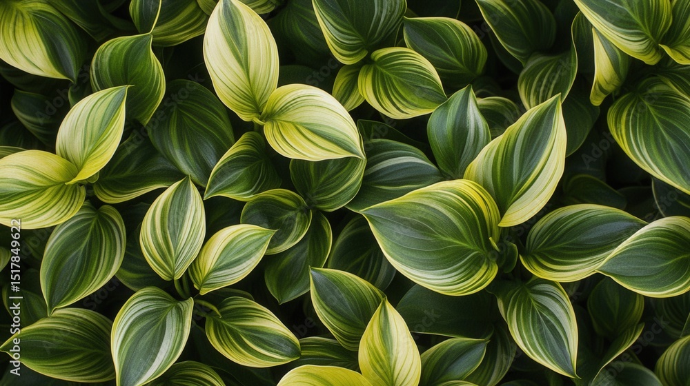 Green tropical plant leaves forming natural pattern and background Green tropical plant leaves forming natural pattern and background