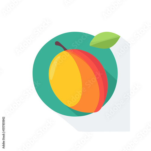 My Simple flat 2D icon mango isolated on transparent background, vector, flat design, animation design, vector, flat design, animation design, simple flat 2D icon, minimalist design, clipart