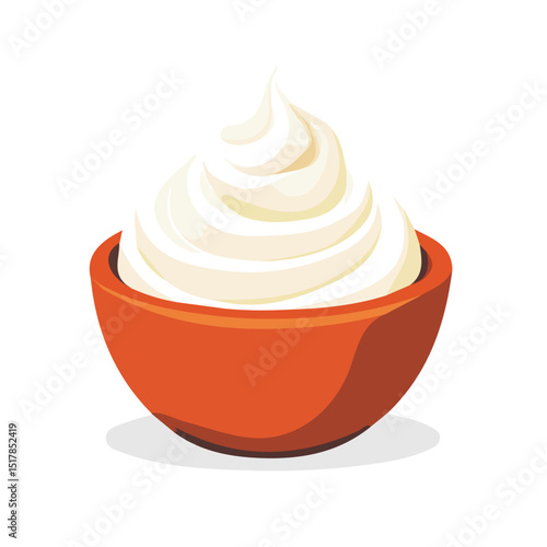 My Simple flat 2D icon sour cream isolated on transparent background, vector, flat design, animation design, vector, flat design, animation design, simple flat 2D icon, minimalist design