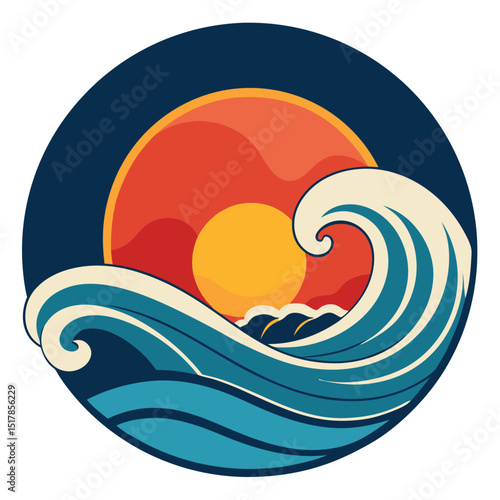 vector illustration of an abstract wave