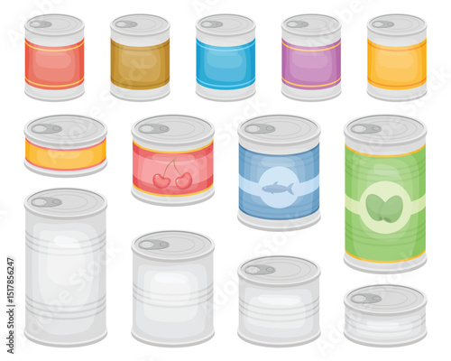 Food can clipart design illustration