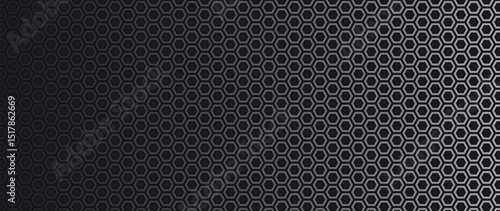 Black gradiant hexagon pattern and background,  Abstract geometric texture collection design.