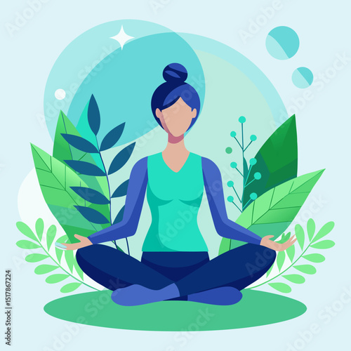 Wallpaper Mural yoga lotus pose Torontodigital.ca