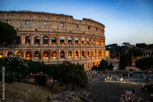 View of the Colosseum in Rome