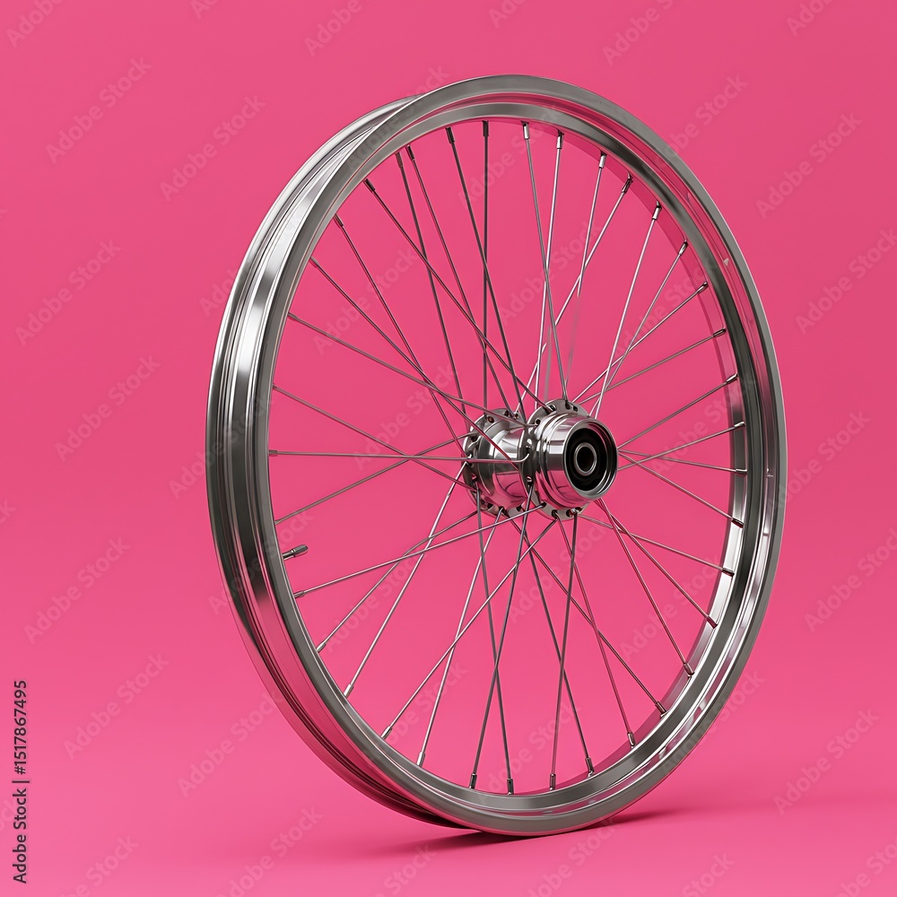 Naklejka premium Chrome Spin on Pink