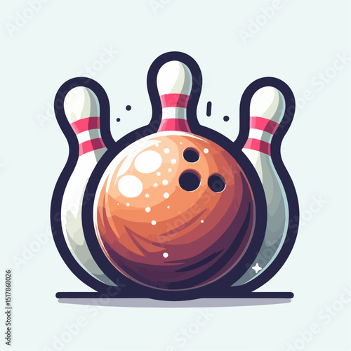 bowling ball game illustration 