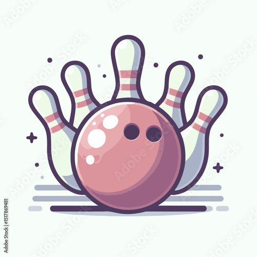 bowling ball game illustration 