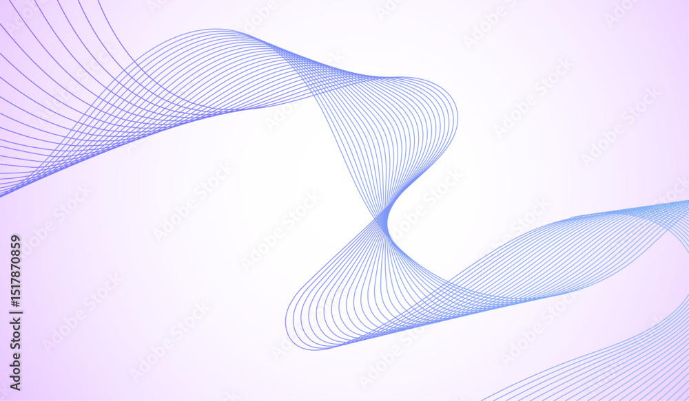Fototapeta premium Dynamic sound wave isolated on soft pink background.