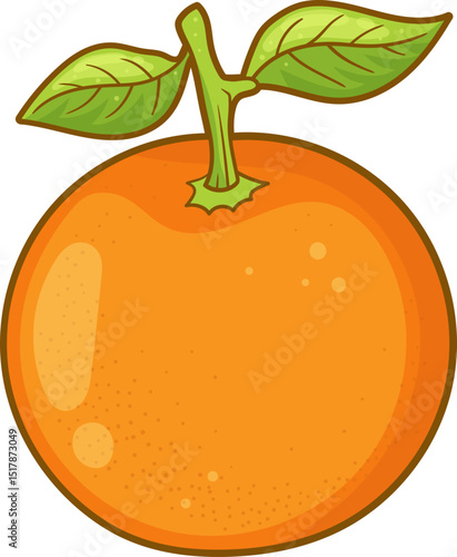 Orange fruit clipart design illustration
