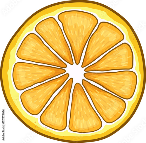 Orange fruit clipart design illustration
